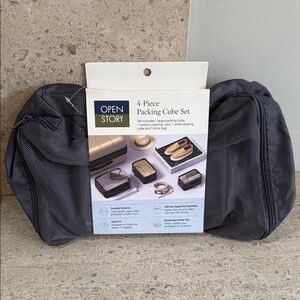 Open Story Gray Packing Cube Set. Set of 4.